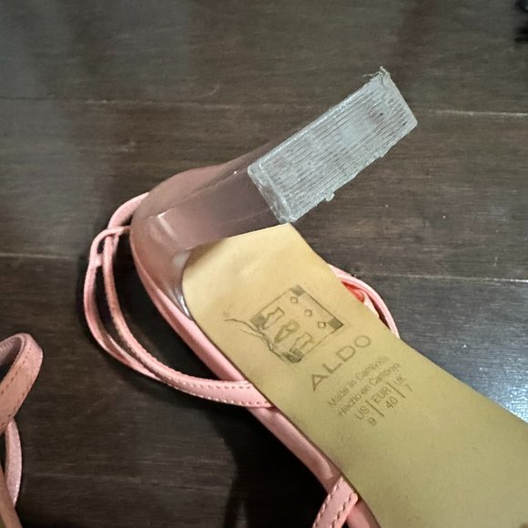 Pink Sqaure Sandal Block heels - Picture 7 of 14